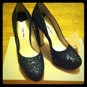 Authentic Miu Miu platform glitter heels SZ 38/8 Authentic Miu Miu platform glitter heels SZ 38/8
