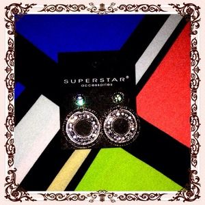 round rhinestone earrings with post back round rhinestone earrings with post back