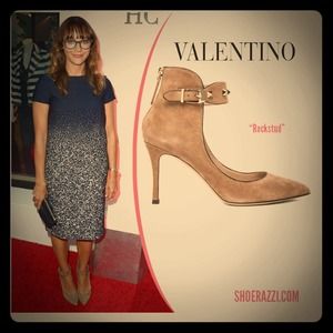 Valentino Rockstud suede ankle strap pumps Valentino Rockstud suede ankle strap pumps