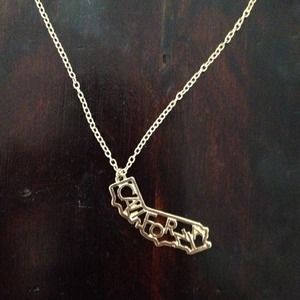 Gold California pendant necklace - NWOT. Gold California pendant necklace - NWOT.