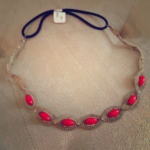 Host PickGold/Red Stone Headband Host PickGold/Red Stone Headband