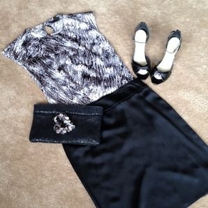 100% Silk Black Express Skirt 100% Silk Black Express Skirt