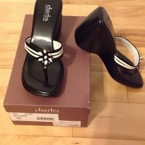 NWOT Charles by Charles David Black & White Wedges NWOT Charles by Charles David Black & White Wedges