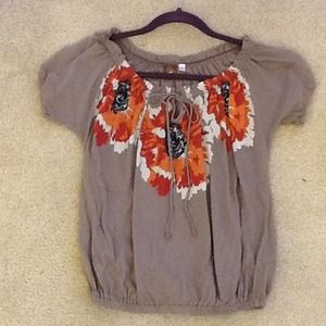 New Anthropologie tie bow top New Anthropologie tie bow top