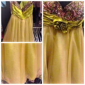 Pink and green cocktail dress Pink and green cocktail dress