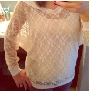 ASOS TFNC London rose lace long sleeve blouse ASOS TFNC London rose lace long sleeve blouse