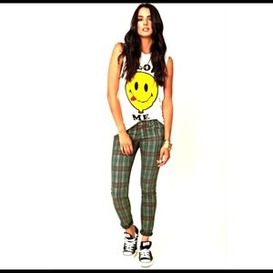 CURRENT/ELLIOTT "Pine Tartan" Ankle Skinnies CURRENT/ELLIOTT "Pine Tartan" Ankle Skinnies
