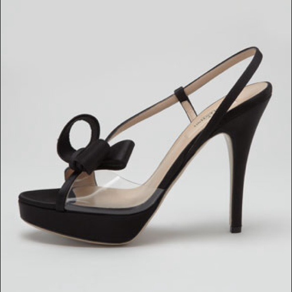 Valentino Shoes - Valentino PVC & Black Satin Bow Sandal 10 NWTB 2 Valentino Shoes - Valentino PVC & Black Satin Bow Sandal 10 NWTB 2