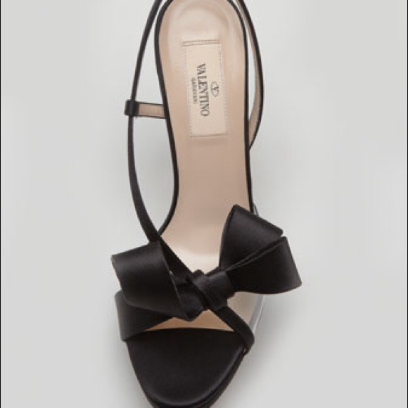 Valentino Shoes - Valentino PVC & Black Satin Bow Sandal 10 NWTB 4 Valentino Shoes - Valentino PVC & Black Satin Bow Sandal 10 NWTB 4