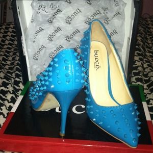 Bucco spiked blue heels Bucco spiked blue heels