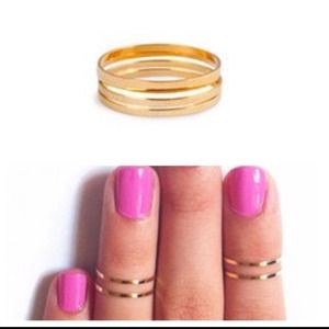 Gold Set Of 4 Above The Knuckle Rings Gold Set Of 4 Above The Knuckle Rings