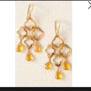 Stella and Dot gold clover earrings Stella and Dot gold clover earrings