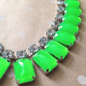 SALE Neon green sparkle statement necklace SALE Neon green sparkle statement necklace