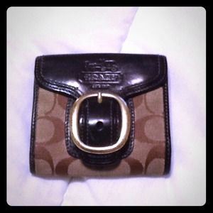 Coach wallet w/ gold buckle Coach wallet w/ gold buckle