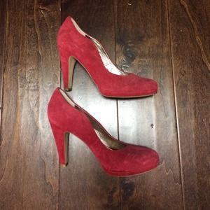 Sam Edelman Shoes - Libby Edelman red scallop heels Sam Edelman Shoes - Libby Edelman red scallop heels