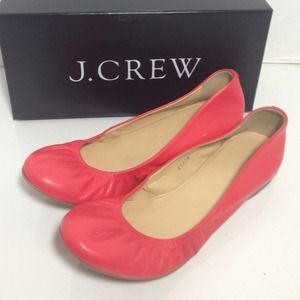 J.Crew Cece Leather Ballet Flats - Poppy J.Crew Cece Leather Ballet Flats - Poppy