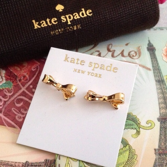 kate spade Jewelry - Authentic Kate Spade Gold Bow Earrings 2 kate spade Jewelry - Authentic Kate Spade Gold Bow Earrings 2