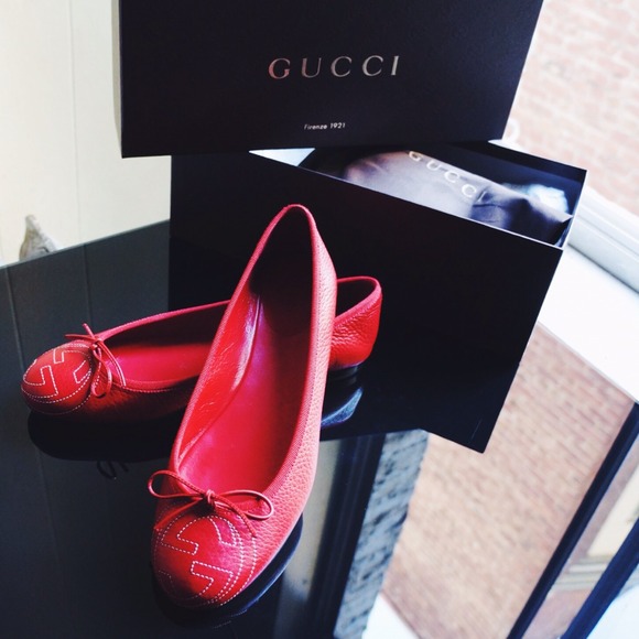 Gucci Shoes - Red Gucci Ballet Flats Gucci Shoes - Red Gucci Ballet Flats