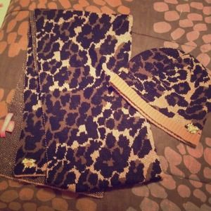 Betsey Johnson scarf and hat Betsey Johnson scarf and hat