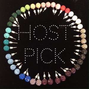 Jewelry - Pave Bead Post Earrings Multiple Colors Available Jewelry - Pave Bead Post Earrings Multiple Colors Available