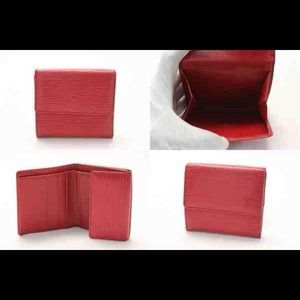 Louis Vuitton Red Epi Wallet Louis Vuitton Red Epi Wallet