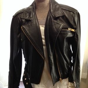 Black Leather biker jacket Black Leather biker jacket