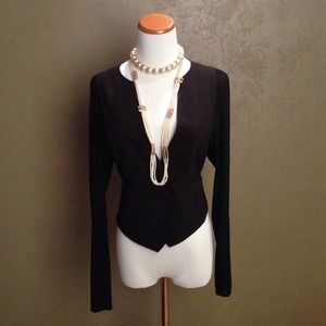 Bcbg maxAzria draped black jacket xs Bcbg maxAzria draped black jacket xs