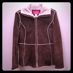 Exhilaration Jackets & Blazers - Brown Suede/Sherpa Jacket Exhilaration Jackets & Blazers - Brown Suede/Sherpa Jacket