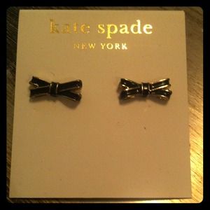 Kate Spade Black and Gold Bow Earrings Kate Spade Black and Gold Bow Earrings