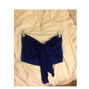 Royal Blue Strapless Crop Top Royal Blue Strapless Crop Top