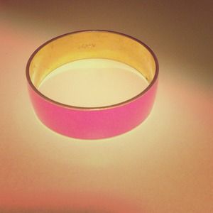 Jcrew neon pink gold plated bracelet Jcrew neon pink gold plated bracelet