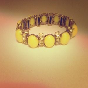 Jcrew neon yellow bracelet Jcrew neon yellow bracelet