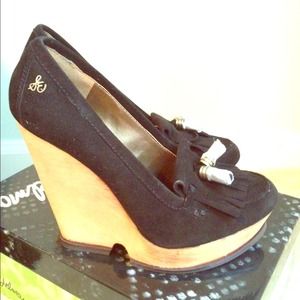 Reduced Sam Edelman Black Suede Wesley Wedges Reduced Sam Edelman Black Suede Wesley Wedges