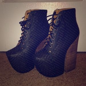 Jeffrey Campbell eyelet platform chunky heels Jeffrey Campbell eyelet platform chunky heels