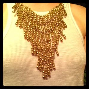 Gold Bead Statement Necklace Gold Bead Statement Necklace