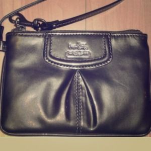  Coach Madison pewter leather wristlet Coach Madison pewter leather wristlet