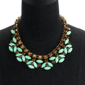 Green Mint stones & orange crystals necklace Green Mint stones & orange crystals necklace