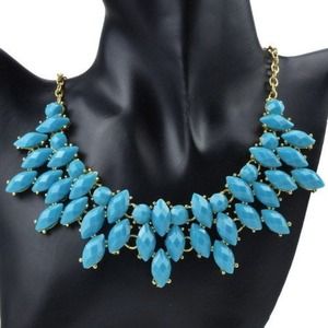 Neon Blue Statement Necklace Neon Blue Statement Necklace