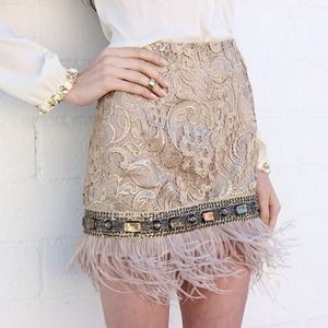 οοο±Host Pickο±οο οFeather Trim Skirt β€ οοο±Host Pickο±οο οFeather Trim Skirt β€