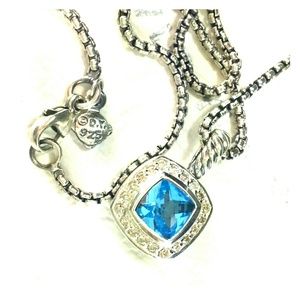 David yurman 7mm blue topaz, albion necklace David yurman 7mm blue topaz, albion necklace