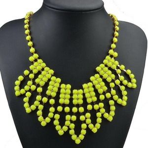 Neon yellow statement necklace Neon yellow statement necklace