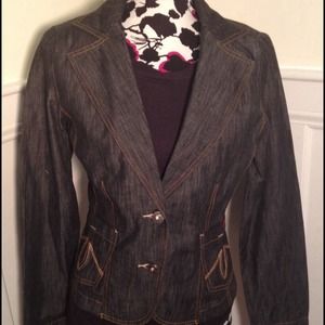 Anthropologie Level 99 Jean Blazer Anthropologie Level 99 Jean Blazer