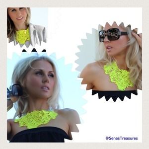 Neon Green Lace Necklace Neon Green Lace Necklace