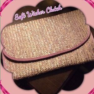 Oversized purple wicker clutch NWOT Oversized purple wicker clutch NWOT