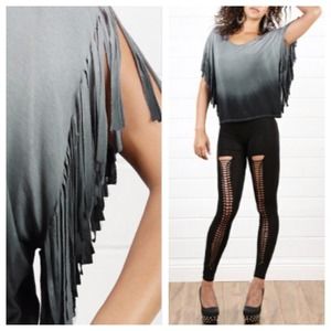 SALEHPOmbré Boyfriend Top + Fringe SALEHPOmbré Boyfriend Top + Fringe
