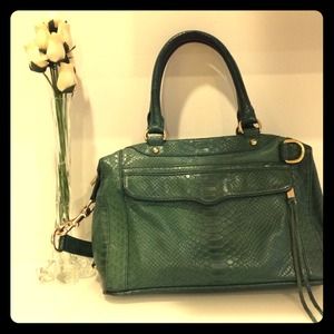Rebecca Minkoff Alligator Leather Green Tote Bag Rebecca Minkoff Alligator Leather Green Tote Bag