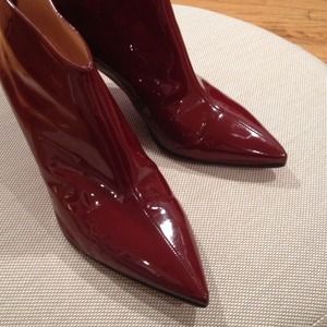 Christian Louboutin burgundy ankle booties Christian Louboutin burgundy ankle booties