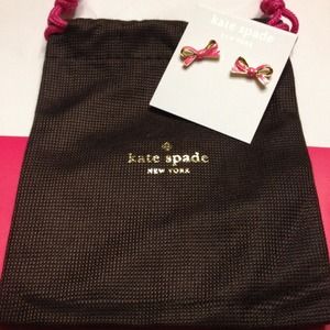 NWT Kate Spade pink/gold bow earrings NWT Kate Spade pink/gold bow earrings