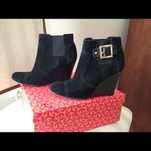 Tory Burch Adrienne Split Suede Boots Tory Burch Adrienne Split Suede Boots