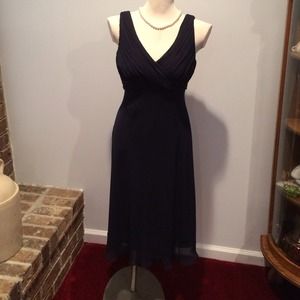 Adrianna Papell Navy Chiffon Cocktail Dress Adrianna Papell Navy Chiffon Cocktail Dress